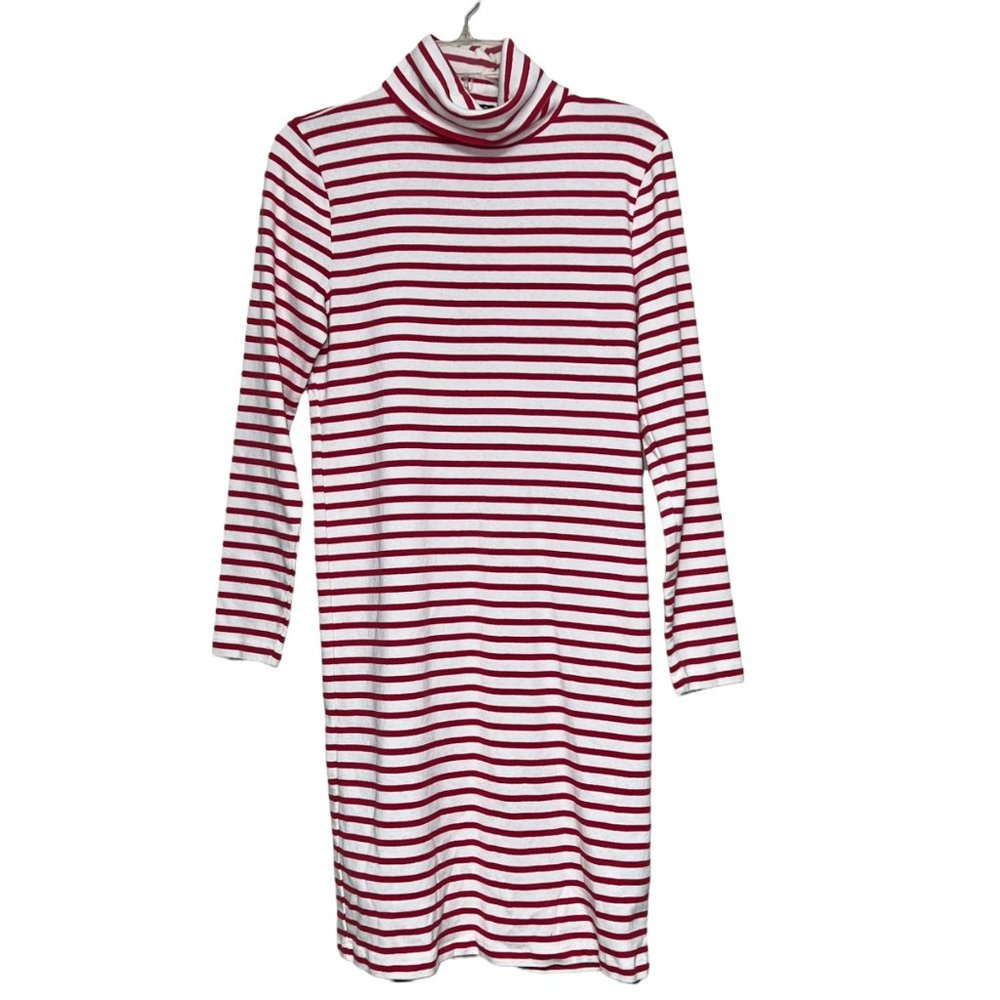 J. CREW Long Sleeve Cotton TurtleNeck Sheath Knee Length Dress Size L